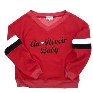 WILDFOX ‘Au Revoir Baby’ Sweatshirt Fleece Small